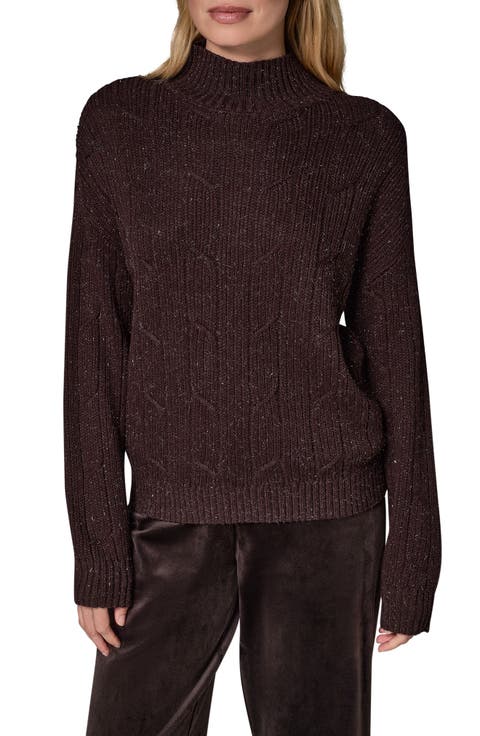 Cable Mock Neck Sweater