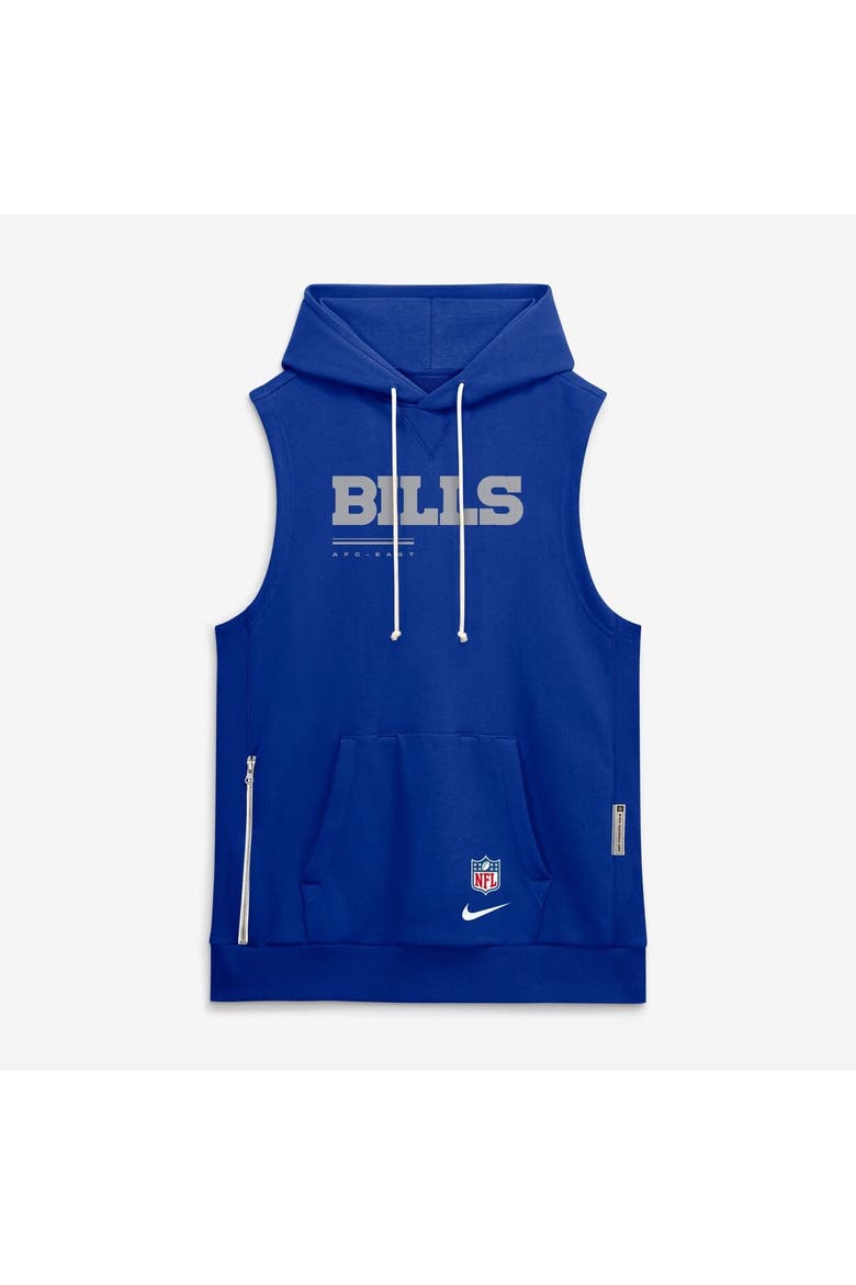 Men's Nike Royal Buffalo Bills Sideline Standard Issue Dri-FIT Sleeveless Hoodie, Main, color, Royal