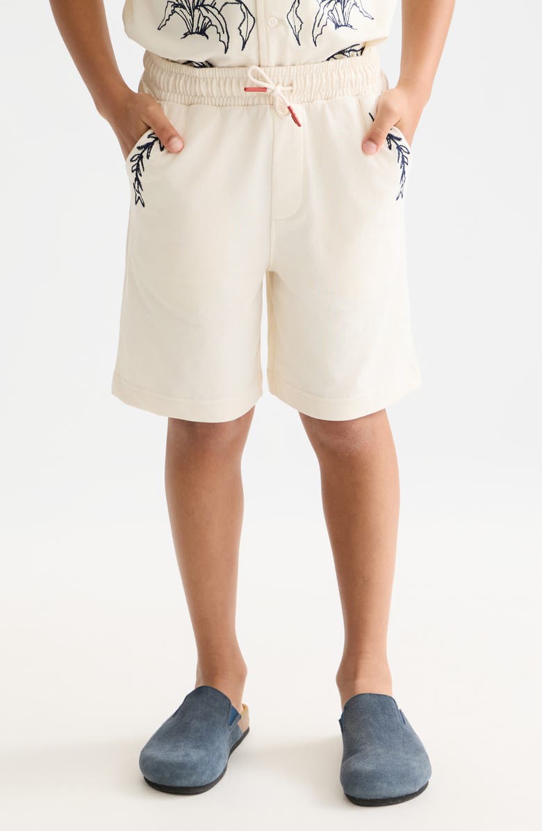 Scotch & Soda Kids' Relaxed Fit Sweat Shorts, Alternate, color, Eggnog