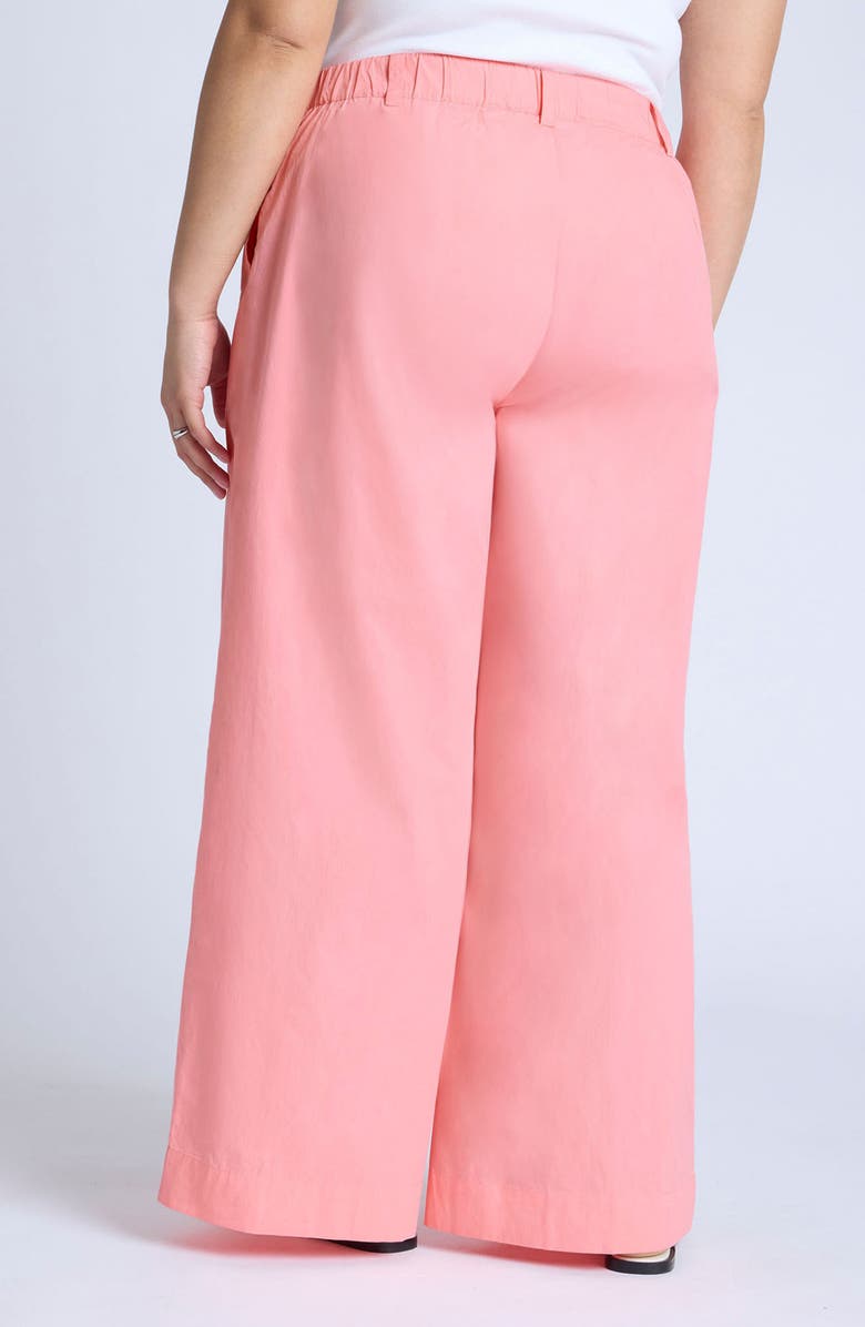 ELOQUII Cotton WIde Leg Pants, Alternate, color, 