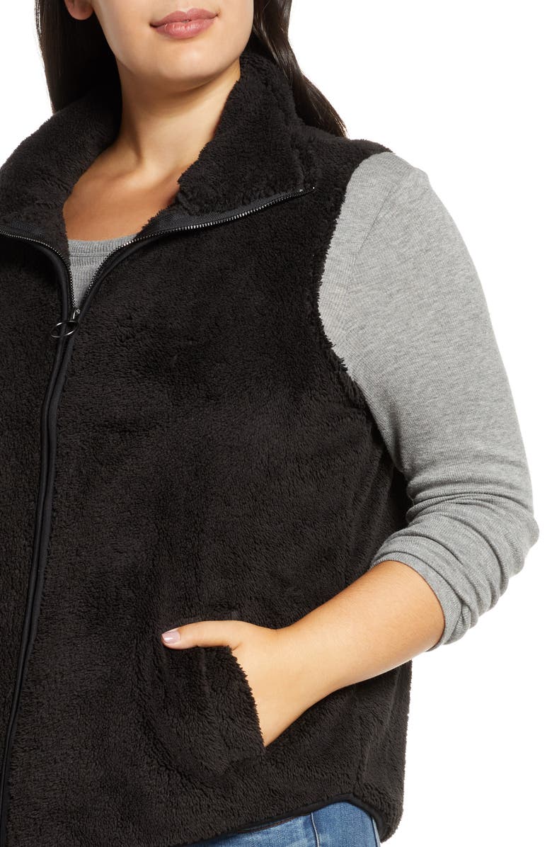 Bobeau Cozy Faux Shearling Vest, Alternate, color, 