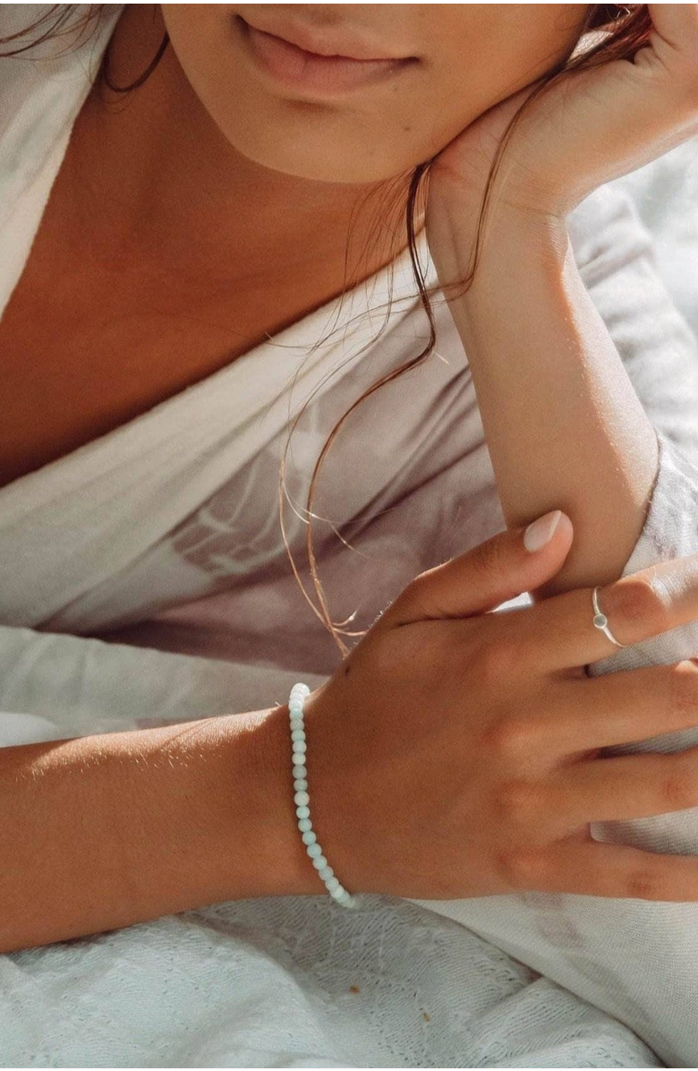 Tiny Rituals Aquamarine Energy Bracelet, Alternate, color, Light Blue