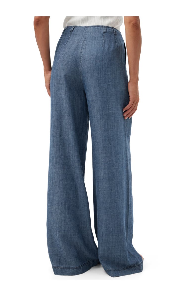 Trina Turk Dans Wide Leg Chambray Pant, Alternate, color, 