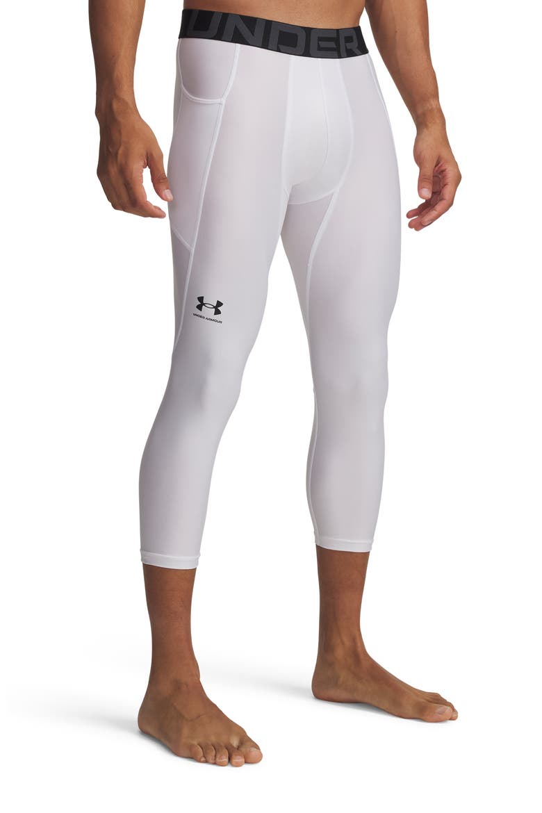 HeatGear® 3/4 Leggings, Main, color, WHITE