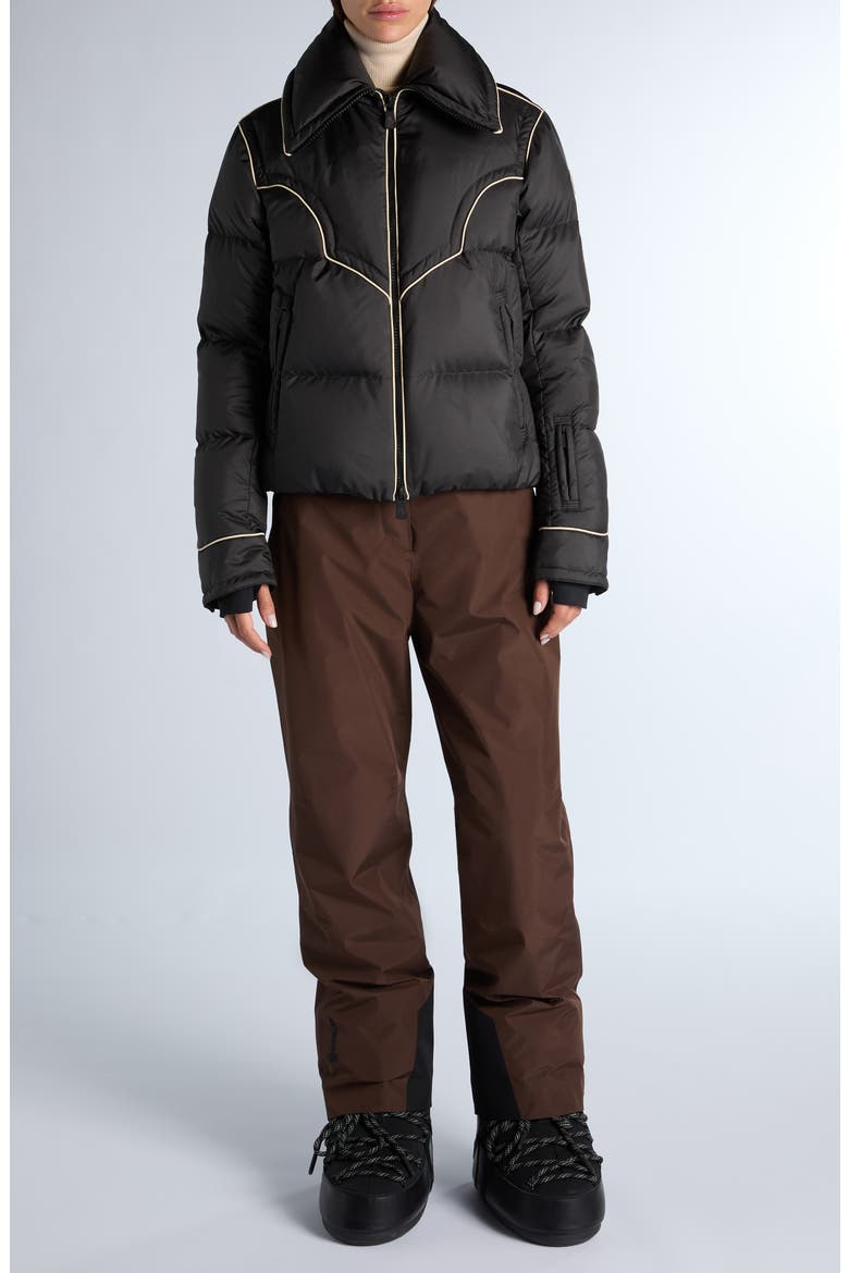 Blainville Down Puffer Bomber Jacket, Alternate, color, BLACK