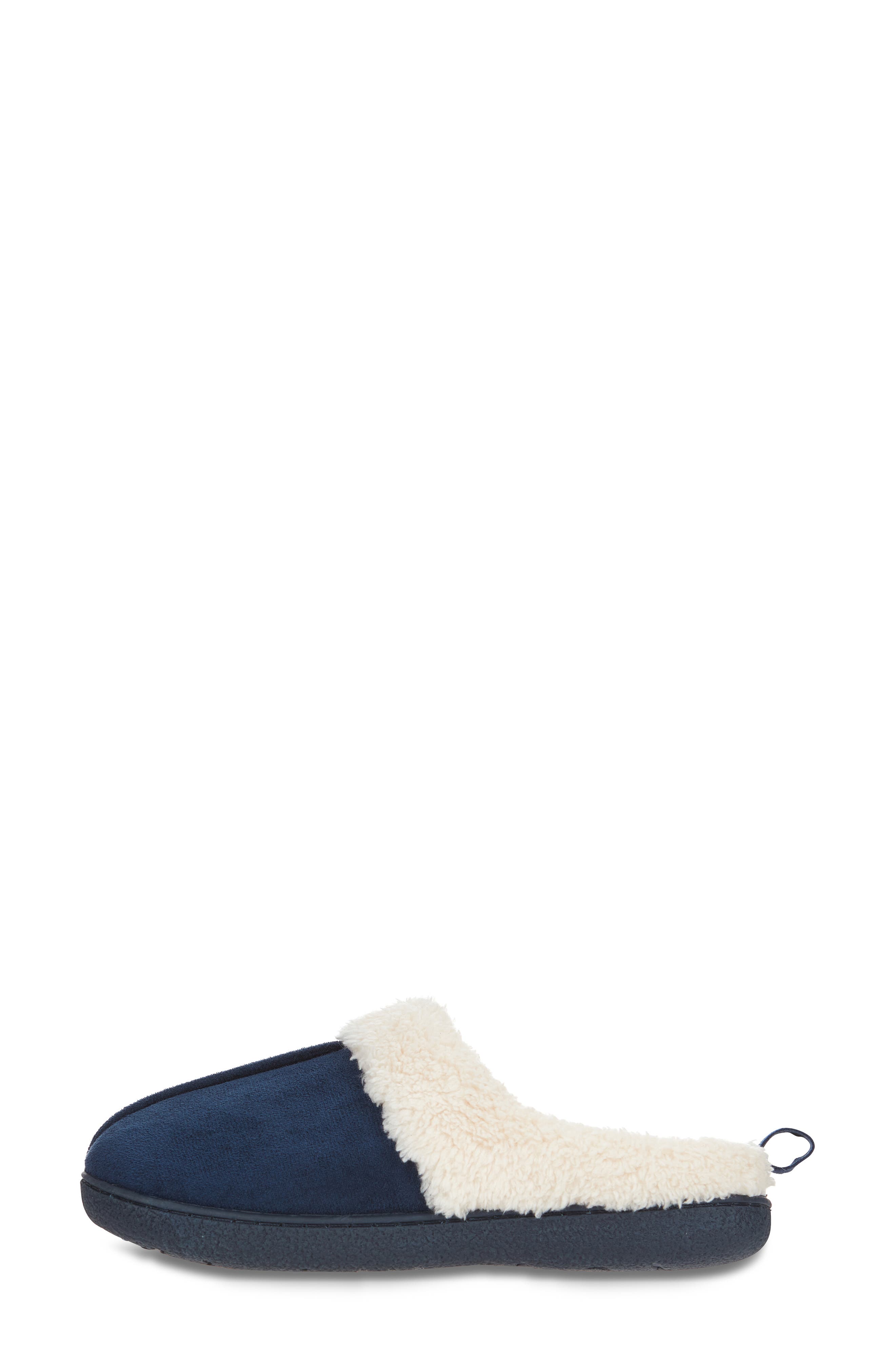 FLOOPI Faux Shearling Lined Slipper, Alternate, color, Navy
