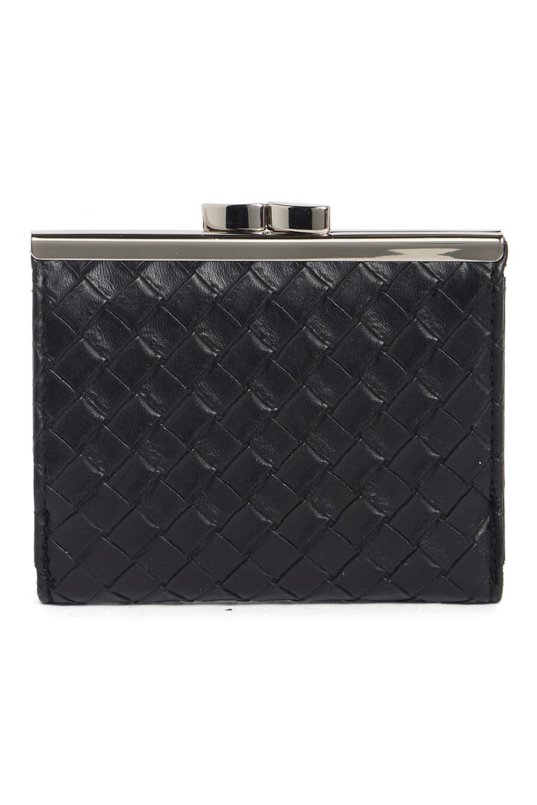 Frenchie Woven French Wallet, Alternate, color, BLACK WOVEN
