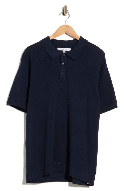 Textured Knit Cotton Polo