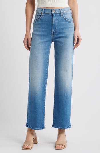 Mother The Dodger High Waist Wide Leg Ankle Jeans In Multi