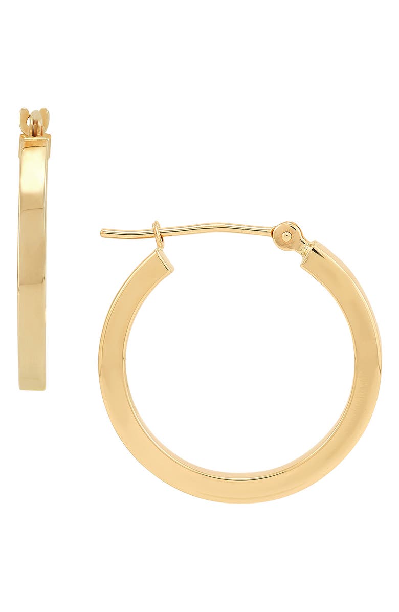 Frankie & Zoe 14K Yellow Gold Square Tube Hoop Earrings, Alternate, color, Yellow Gold