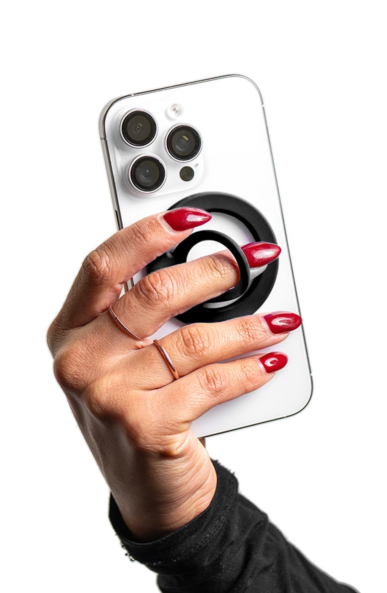 Moxyo Silicone MagSafe Finger Grip Holder, Alternate, color, Black