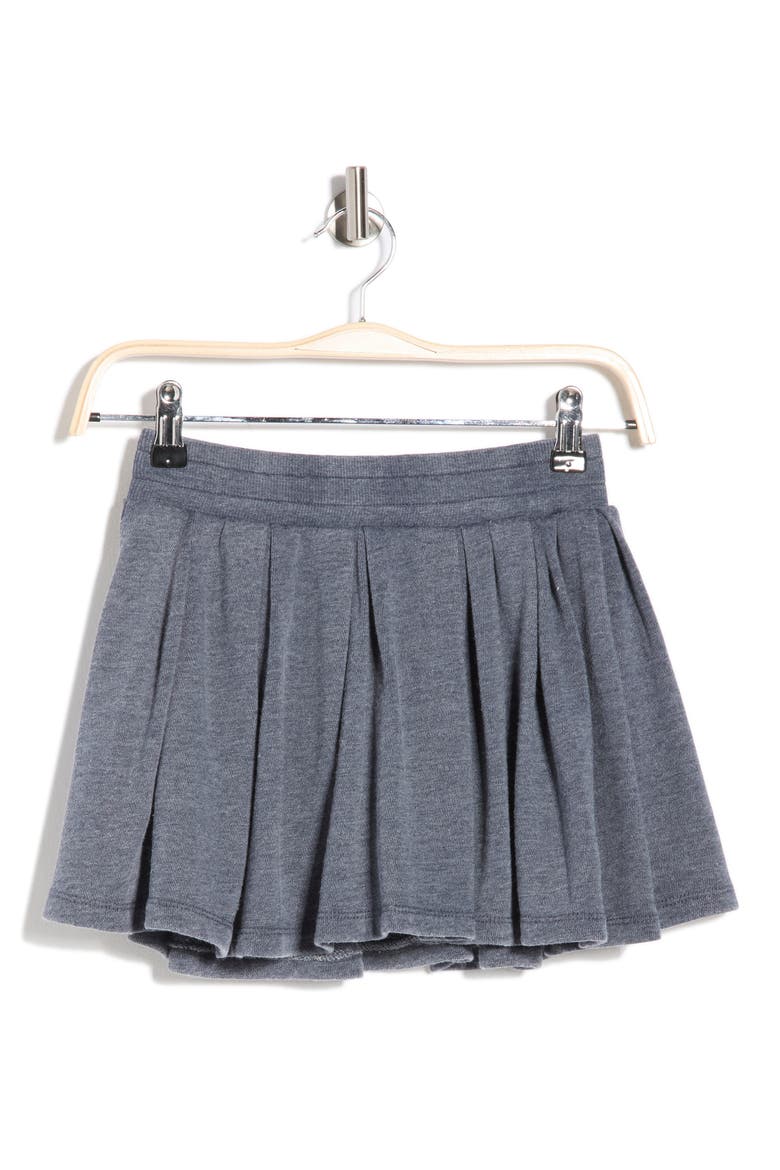 Kids' French Terry Pleated Skirt, Main, color, NAVY