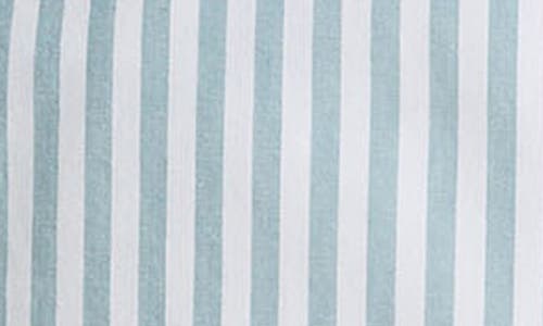 Vince Stripe Classic Fit Button-up Shirt In Lagoon/optic White