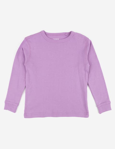 Kids Long Sleeve T-Shirt, 100% Cotton, Solid Colors