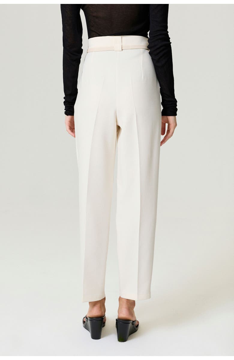 Nocturne Belt Detailed Pants, Alternate, color, Ivory