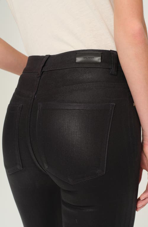Dl1961 Bridget Instasculpt High Waist Coated Bootcut Jeans In Black