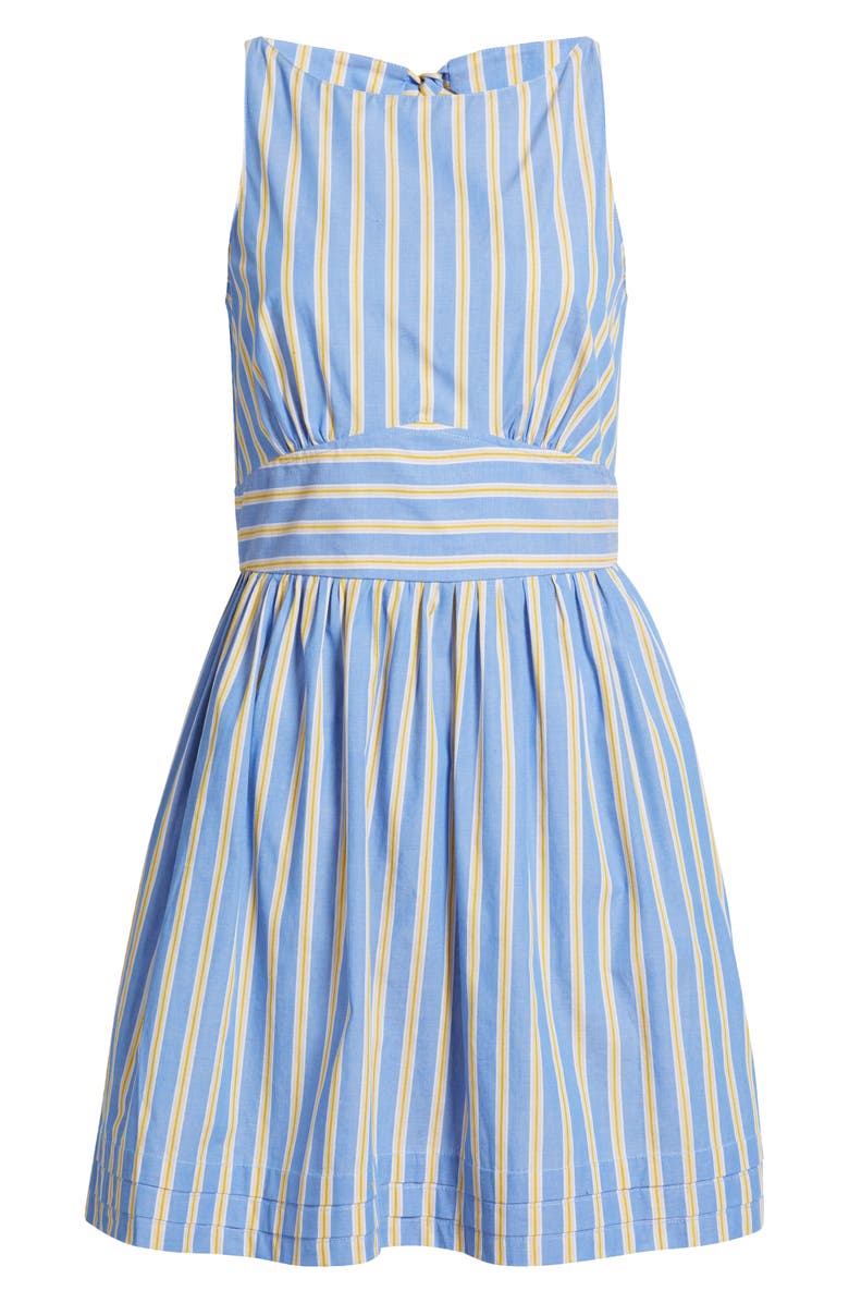 Saylor Renee Stripe Cotton Ppolin Minidress, Alternate, color,