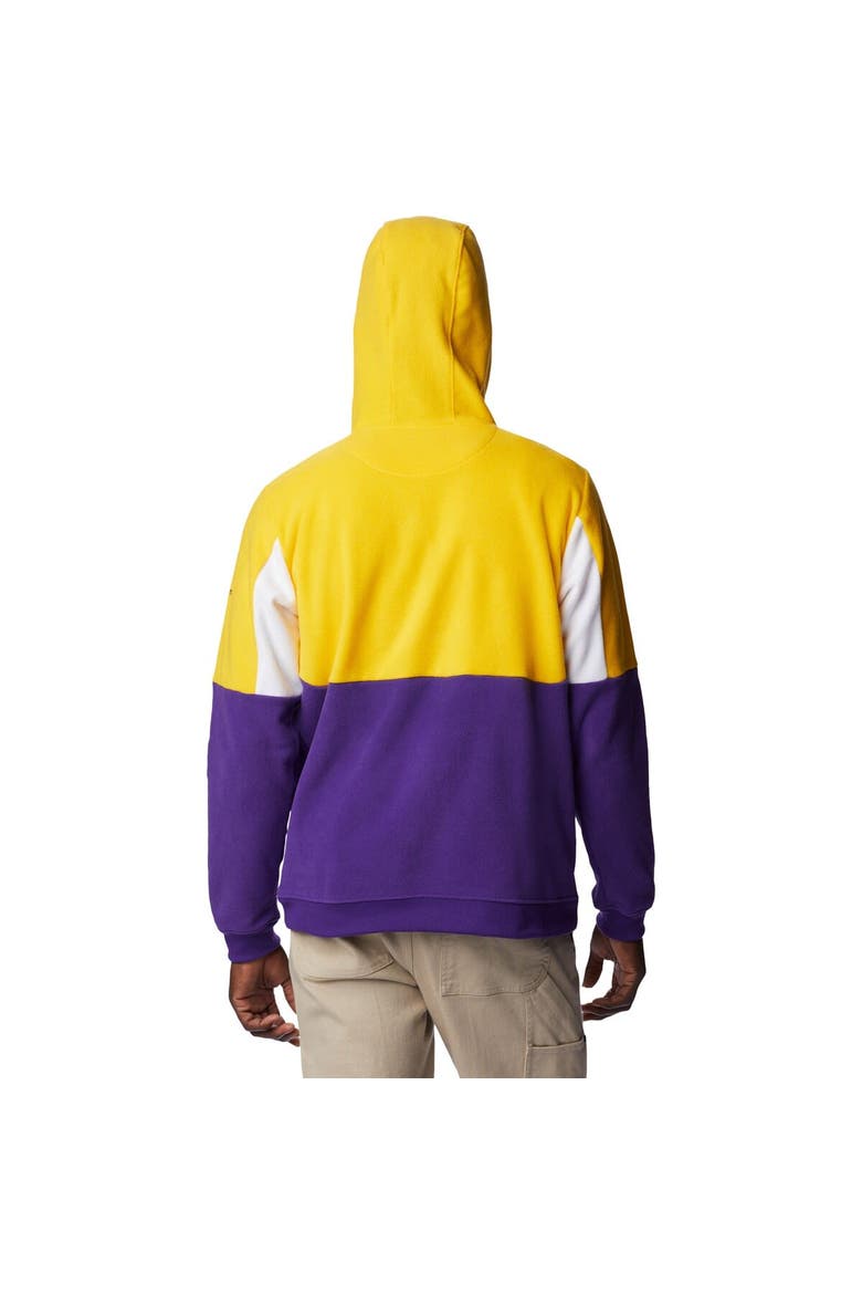 Men's Columbia Purple LSU Tigers Lodge Quarter-Zip Hoodie, Alternate, color, Purple