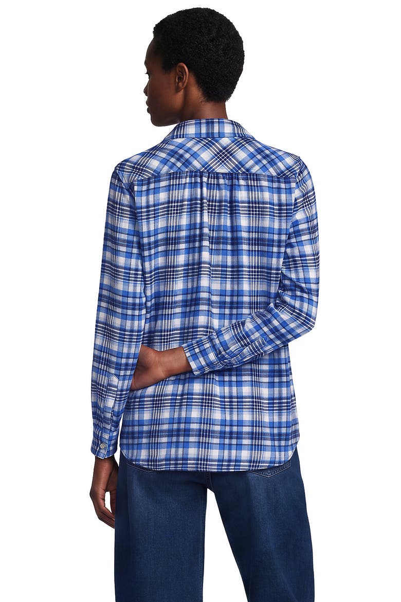 Flannel Shirt, Alternate, color, Bright French Blue Plaid