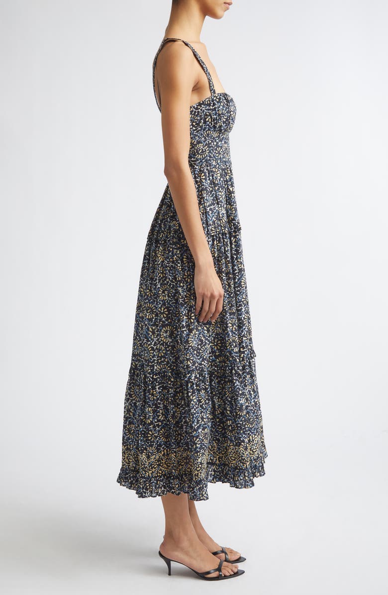 Ulla Johnson Ophelia Floral Print Sleeveless Tiered Maxi Dress, Alternate, color, Midnight Bloom