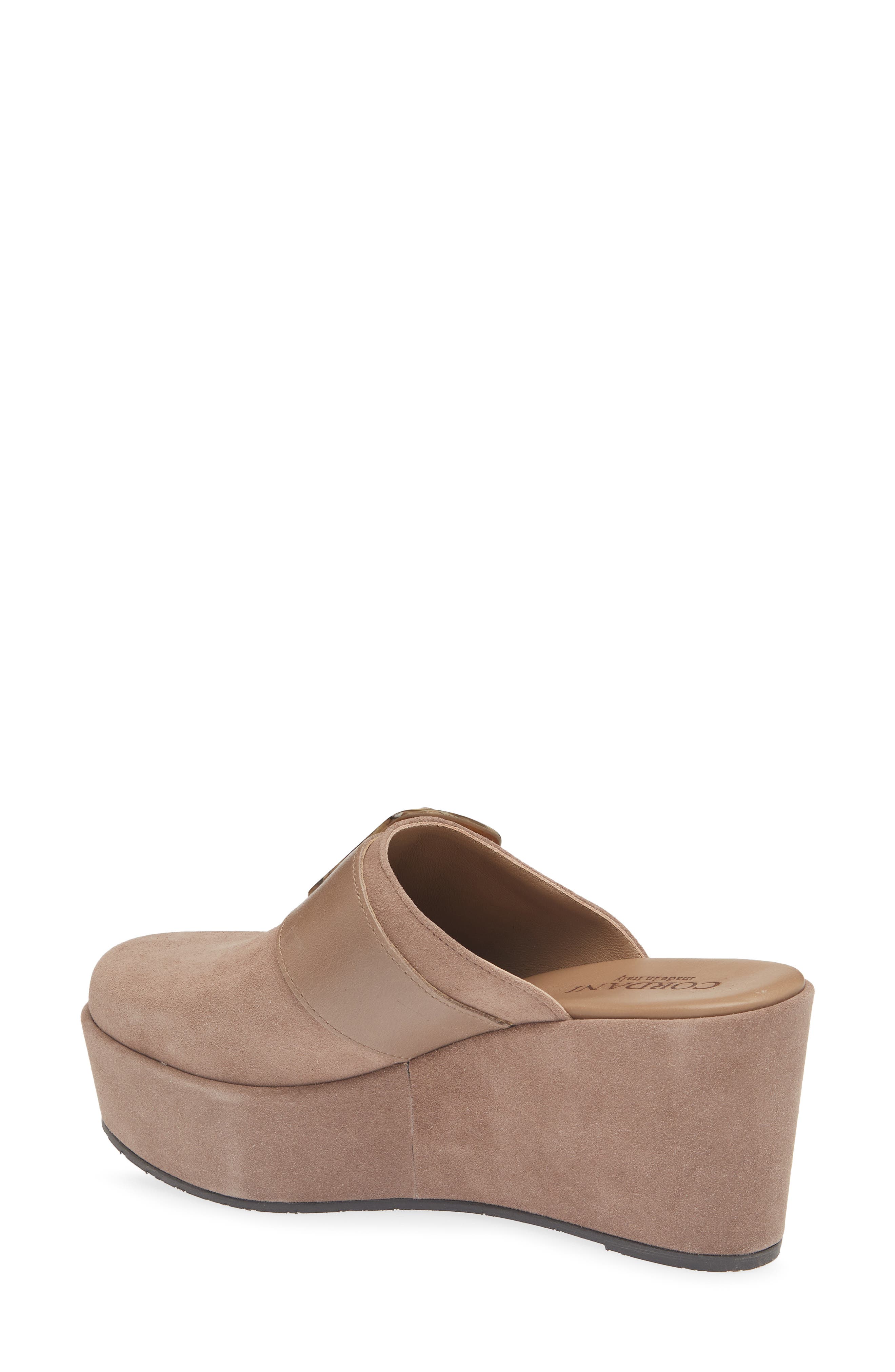 Jules Buckle Platform Clog, Alternate, color, TORTORA SUEDE