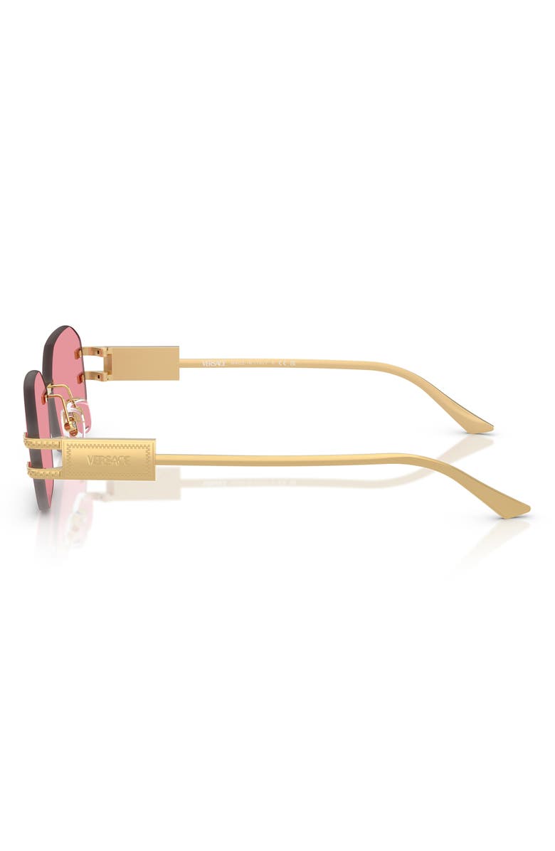 Versace 58mm Oval Sunglasses, Alternate, color, Gold