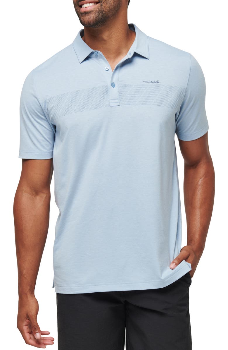 TravisMathew The Heater Jungle Pyramid Chest Stripe Golf Polo, Main, color, 