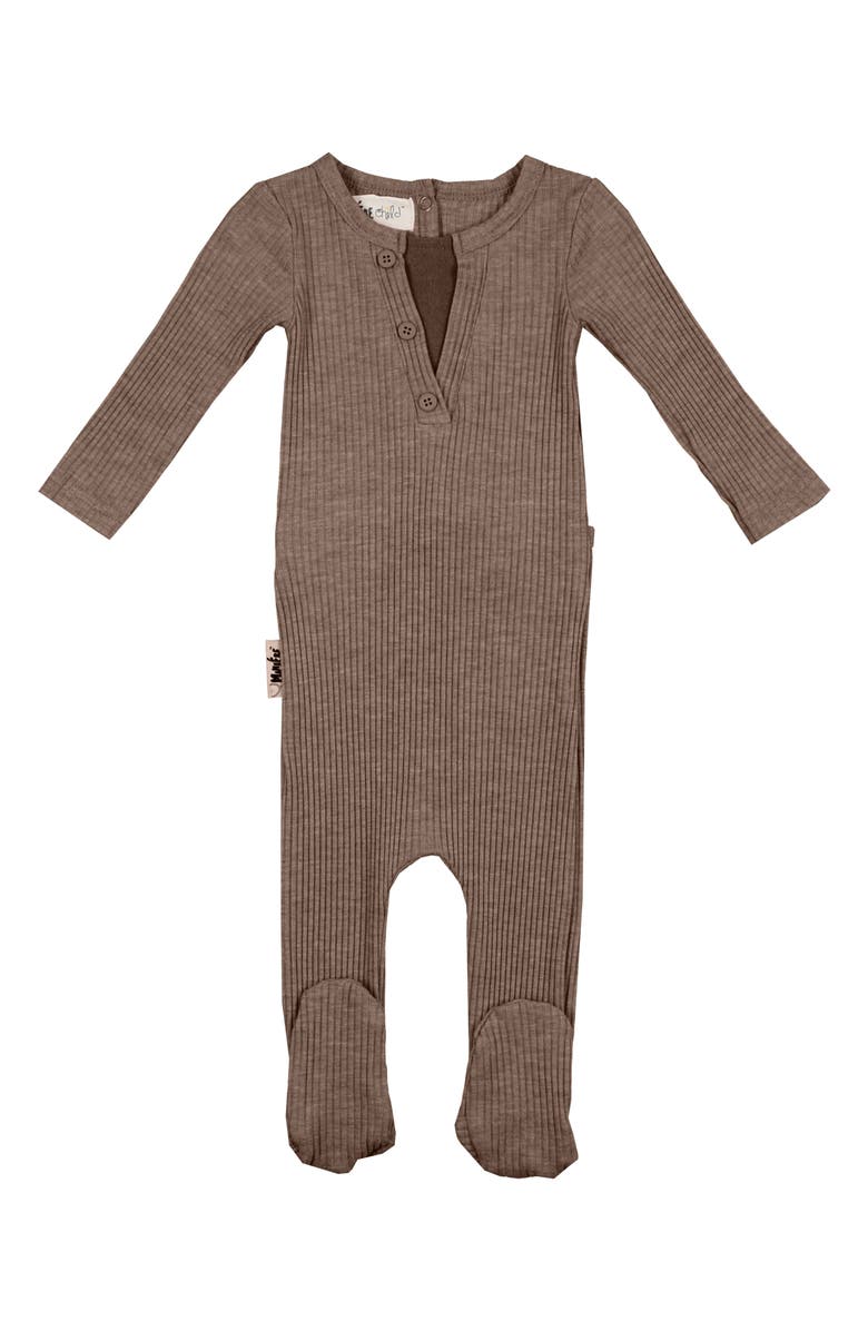 Manière Rib Henley Footie, Main, color, Taupe