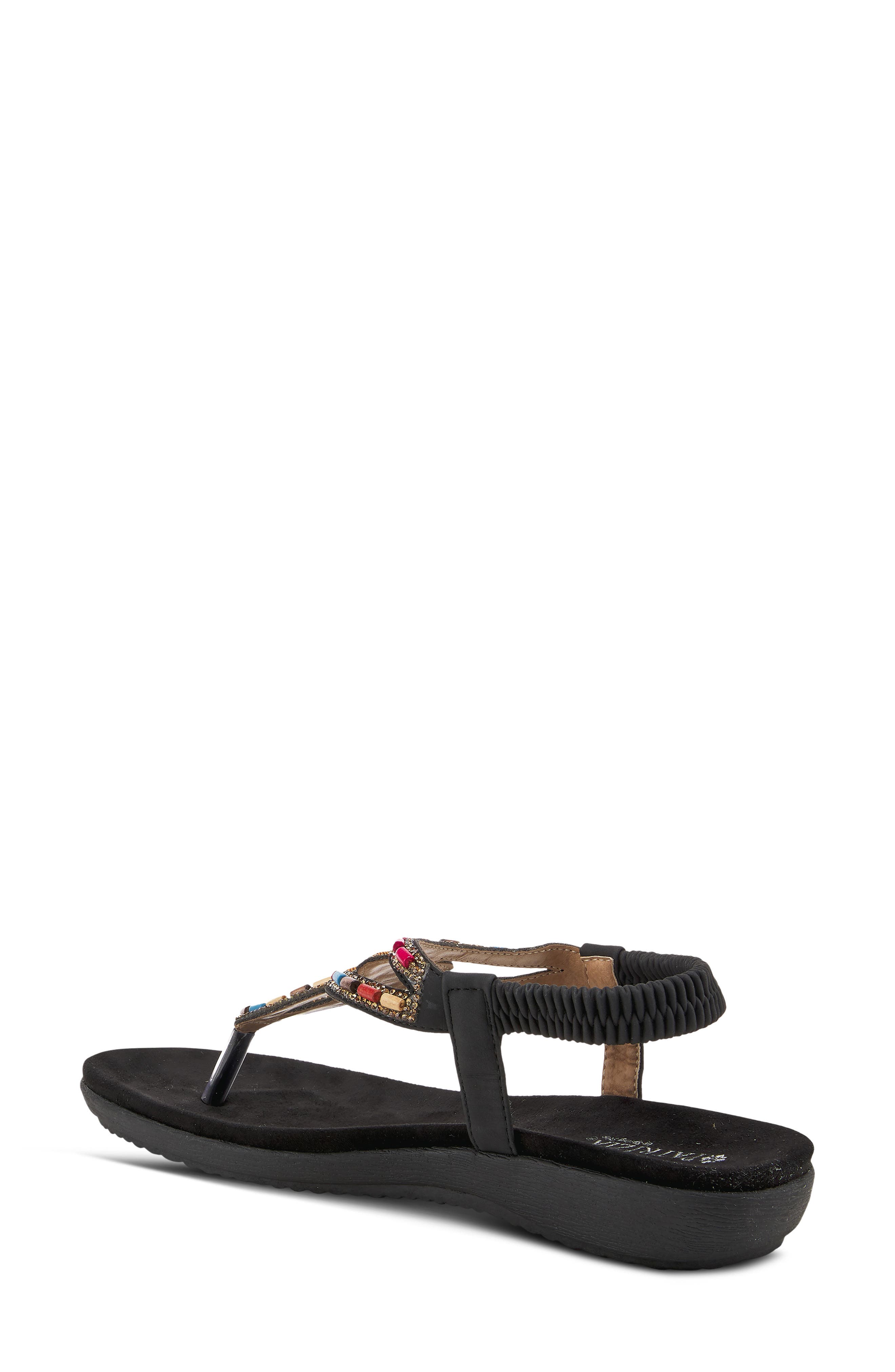 Crema Thong Sandal, Alternate, color, BLACK