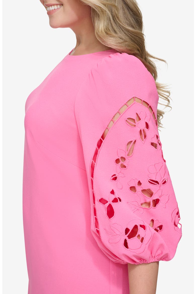 Signature Eyelet Embroidered Shift Dress, Alternate, color, LIPSTICK PINK