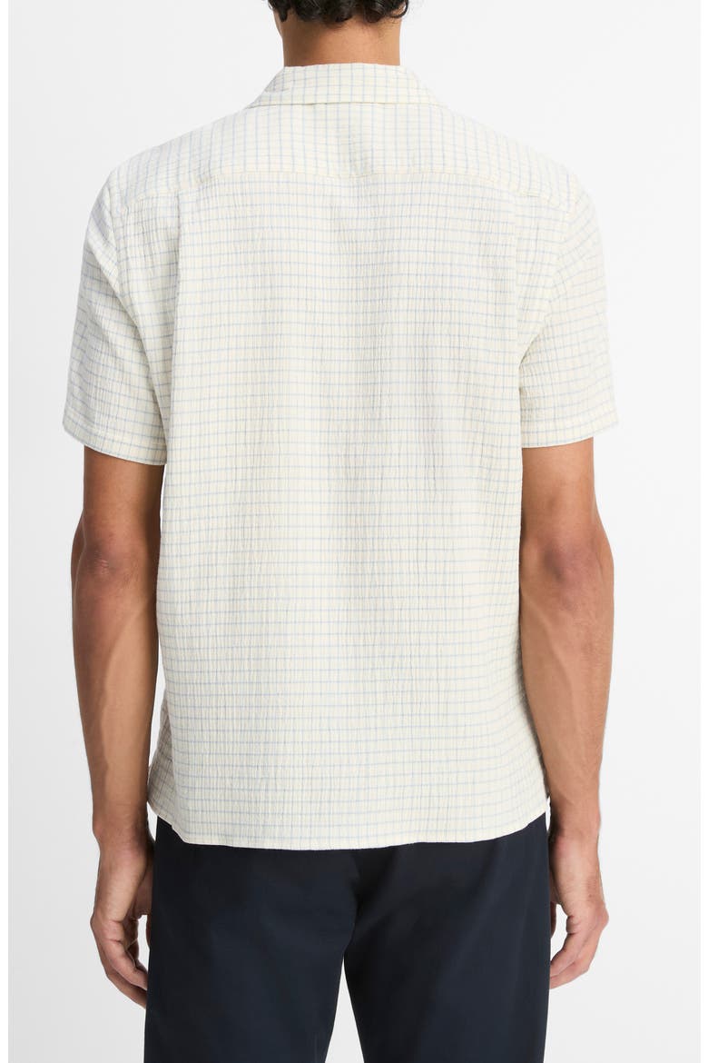 Provence Check Cotton Seersucker Camp Shirt, Alternate, color, HORCHATA/ CALIFORNIA