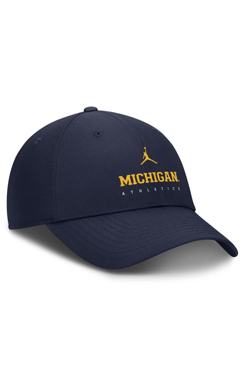 Jordan Brand Men
s Jordan Brand Navy Michigan Wolverines Club Performance Adjustable Hat, Alternate, color, Navy