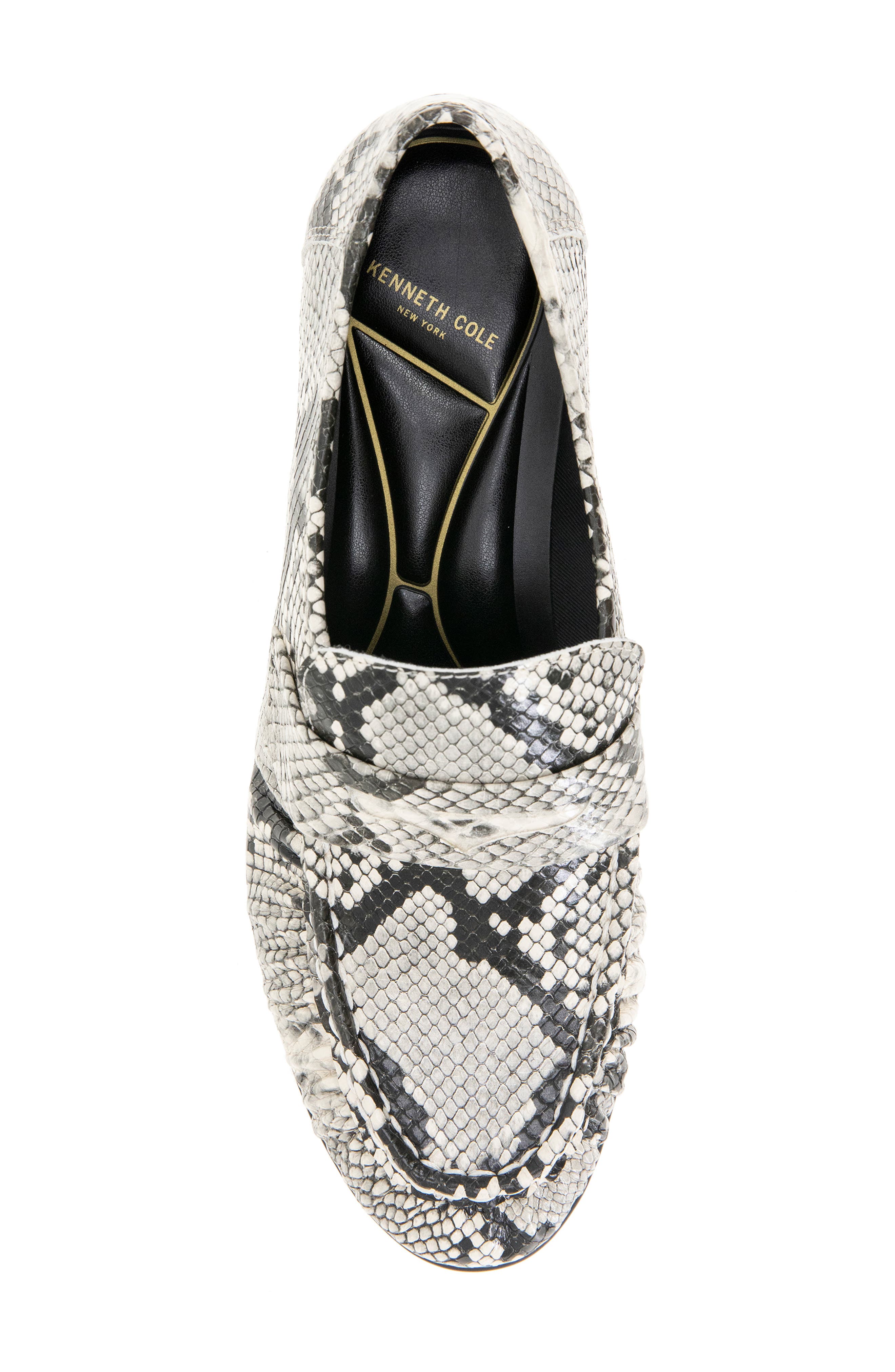 Kenneth Cole Reece Penny Loafer, Alternate, color, Black/ White Snake