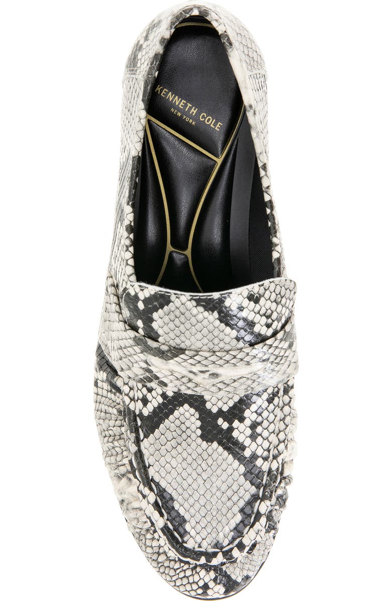Kenneth Cole Reece Penny Loafer, Alternate, color, Black/ White Snake