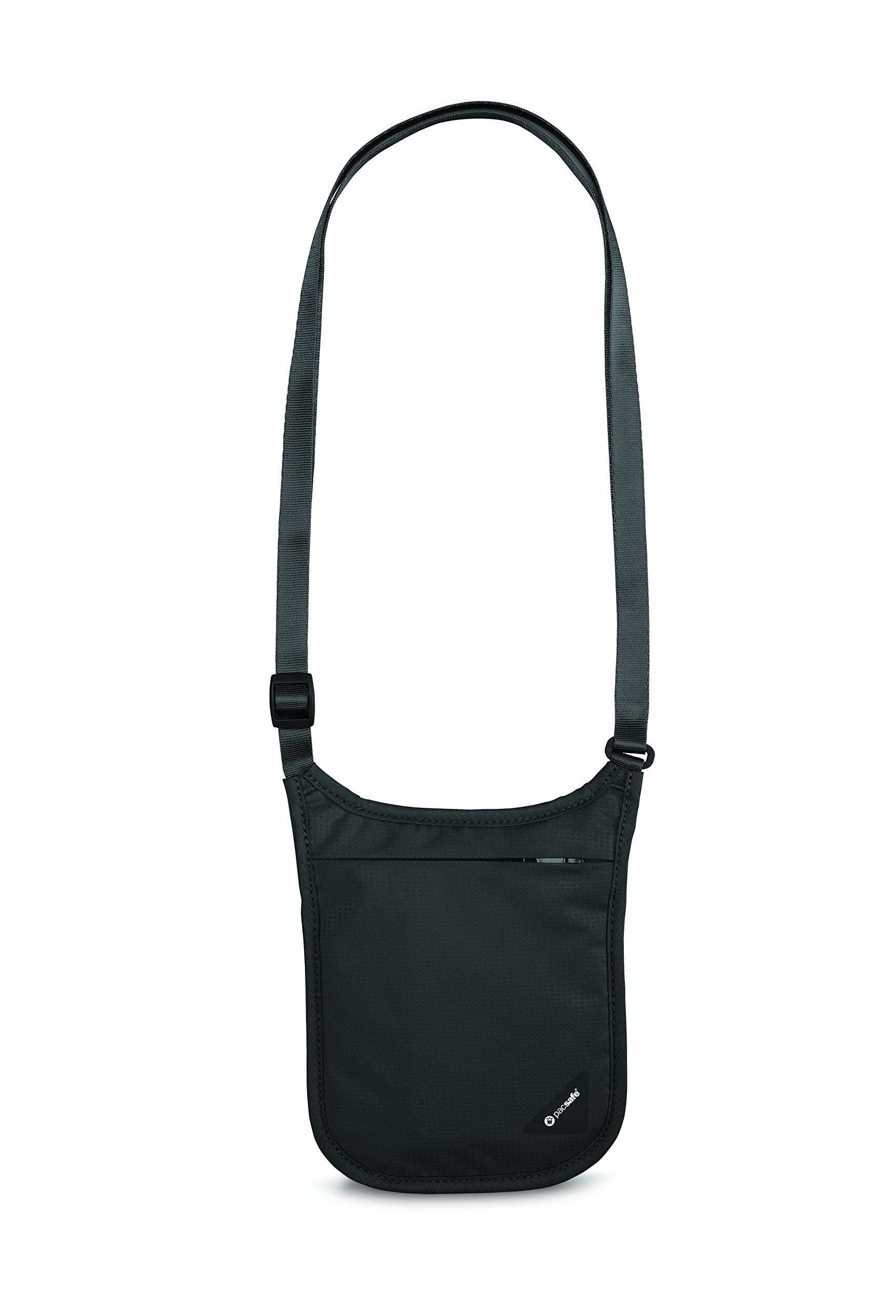 Coversafe V75 RFID Blocking Neck Pouch Neutral Grey, Alternate, color, Black
