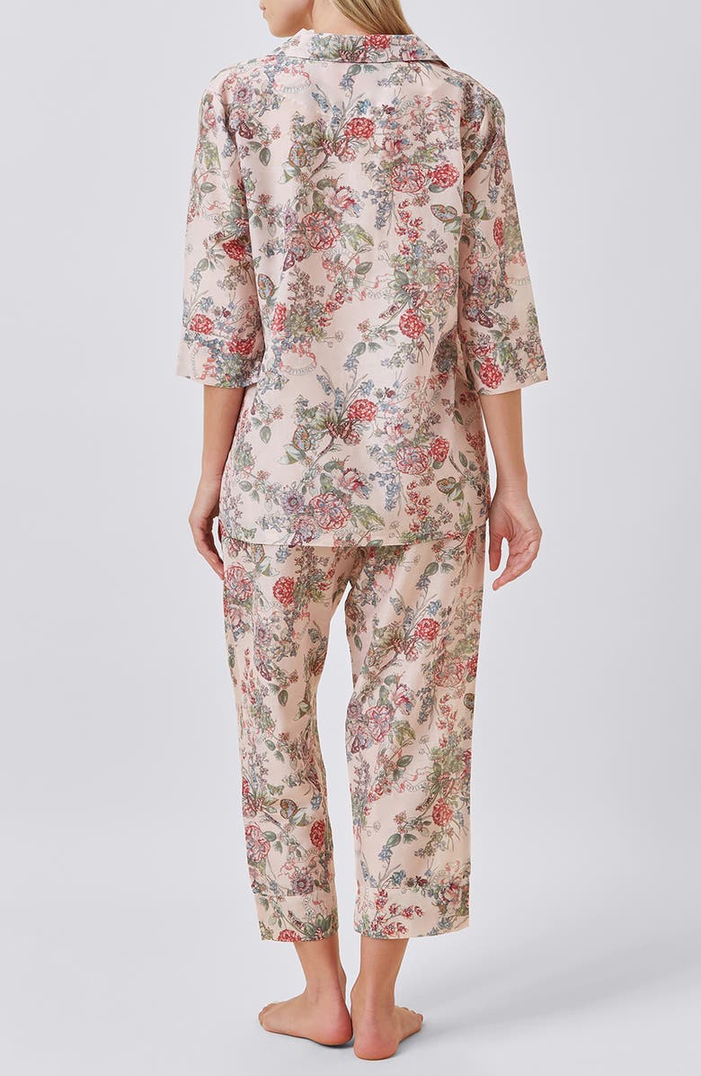 Papinelle Layla Cotton & Silk Crop Pajamas, Alternate, color, Pink
