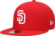 New Era Men's New Era Red San Diego Padres White Logo 59FIFTY Fitted Hat