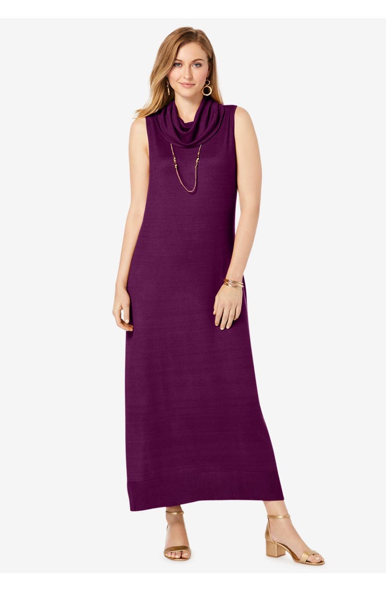 Jessica London 2-Piece Sweater Dress, Alternate, color, Emerald Green Sequin