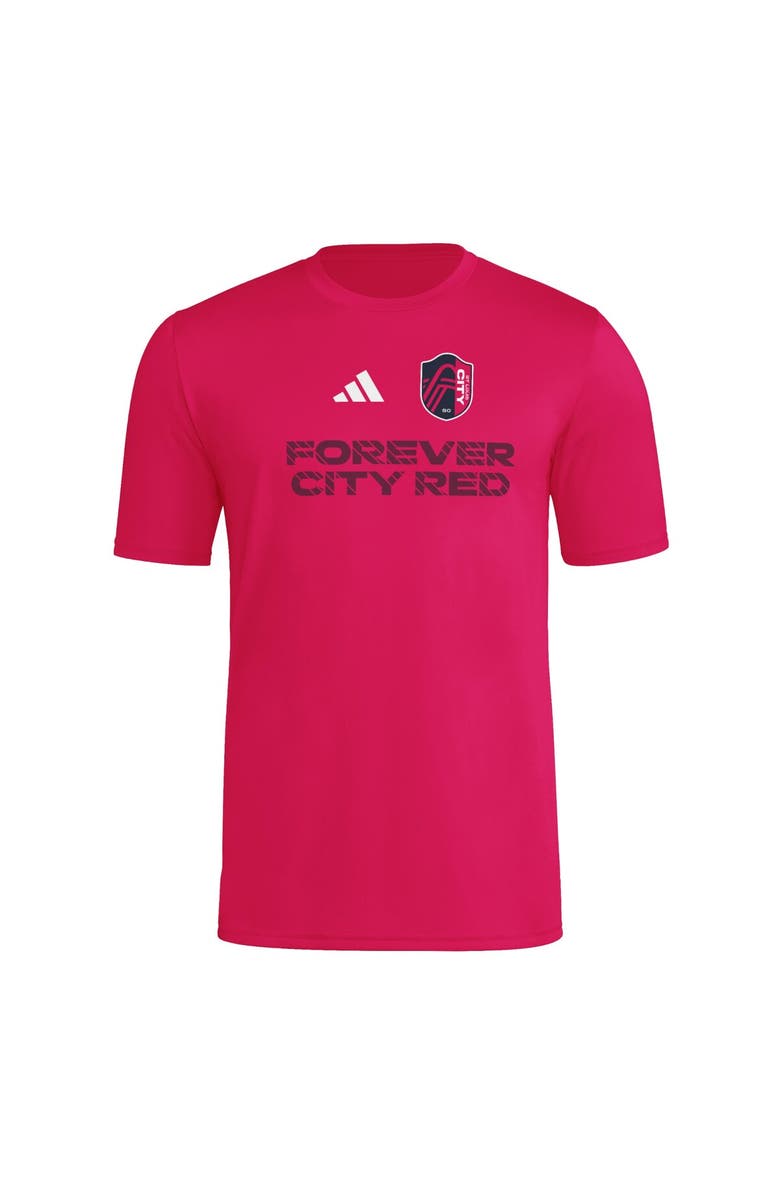 adidas Men's adidas  Pink St. Louis City SC 2025 Jersey Hook AEROREADY T-Shirt, Alternate, color, Red