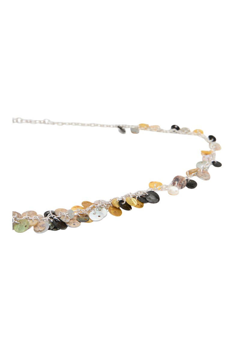 Button Embellished Chain Belt, Alternate, color, SILVER
