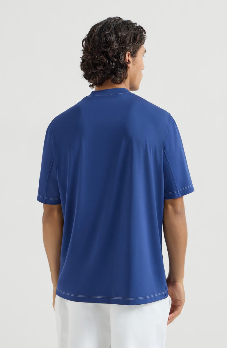 Brunello Cucinelli Crew-neck T-shirt, Alternate, color, Avio Blue