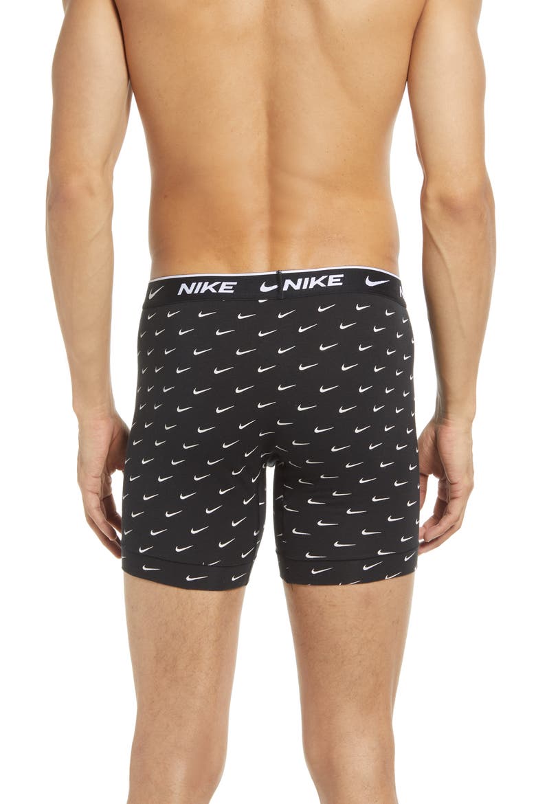 Dri-FIT Essential Assorted 3-Pack Stretch Cotton Boxer Briefs, Alternate, color, SWOOSH PRINT