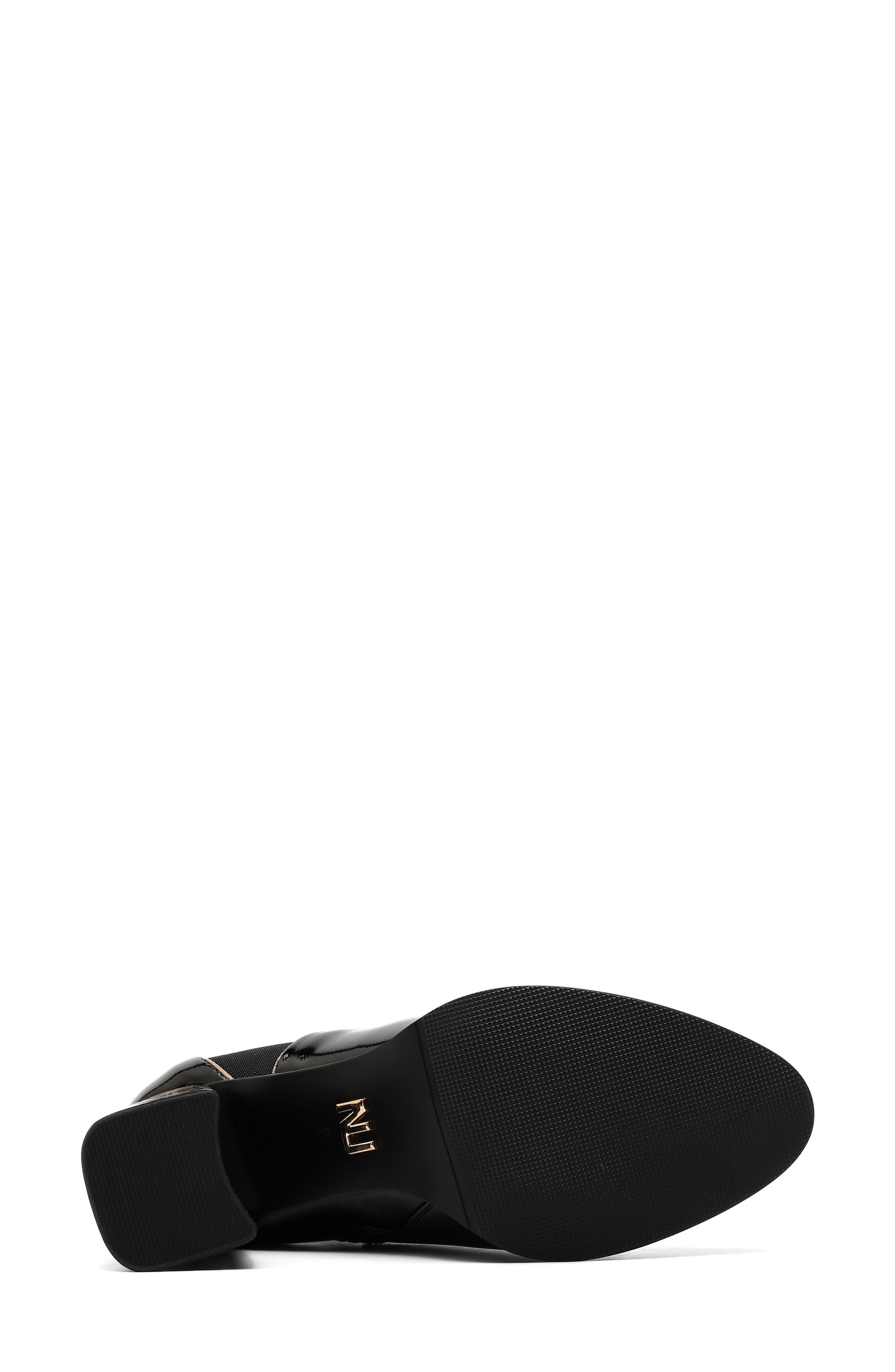 Rhea Faux Leather Bootie, Alternate, color, BLACK
