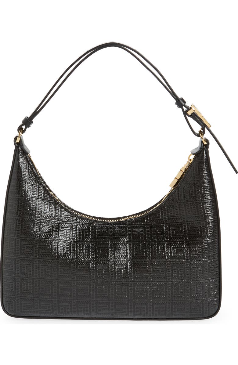 Givenchy Small Moon Cut Out Logo Jacquard Hobo Bag, Alternate, color,
