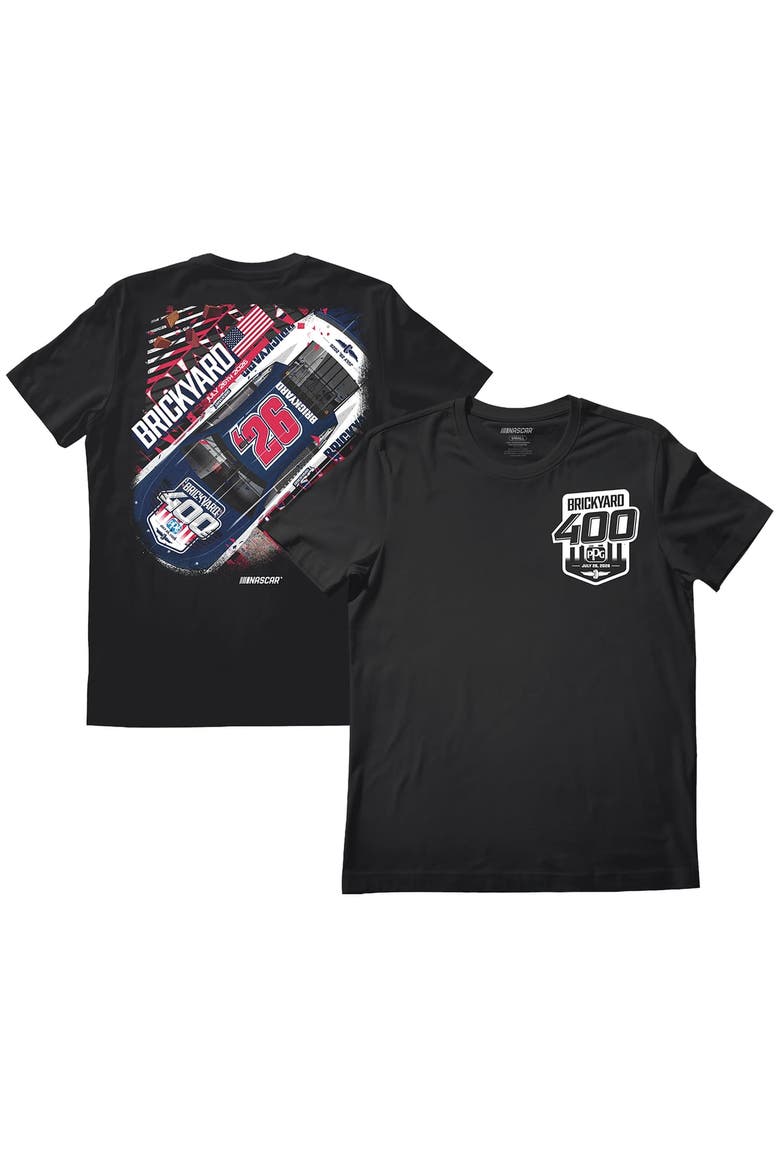 Men's Classic Ink Black NASCAR 2026 Brickyard 400 Car T-Shirt, Main, color, Black