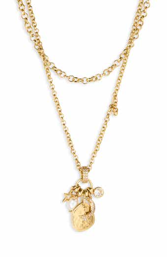Charm Cluster Double Strand Necklace