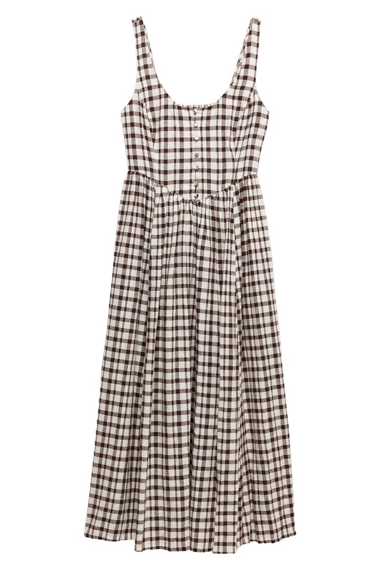 Corset Midi Dress, Main, color, BROWN/ MULTI