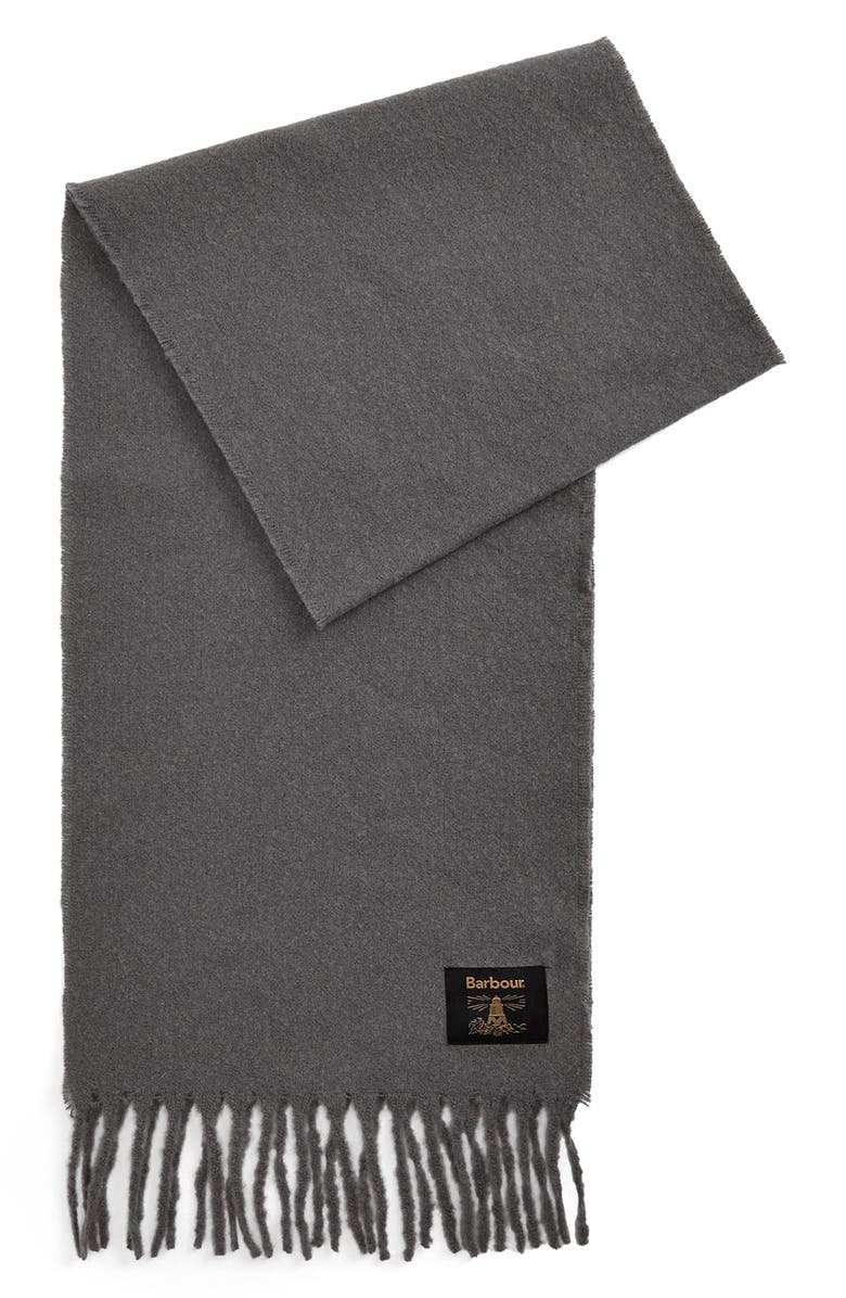 Barbour Brandy Bouclé Scarf, Alternate, color, Grey