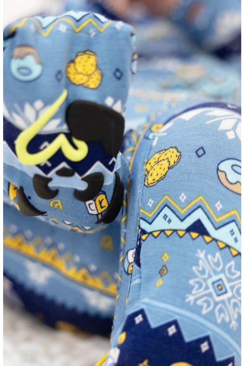 Baby Hanukkah Fair Isle Convertible Footie, Alternate, color, Hanukkah Fair Isle