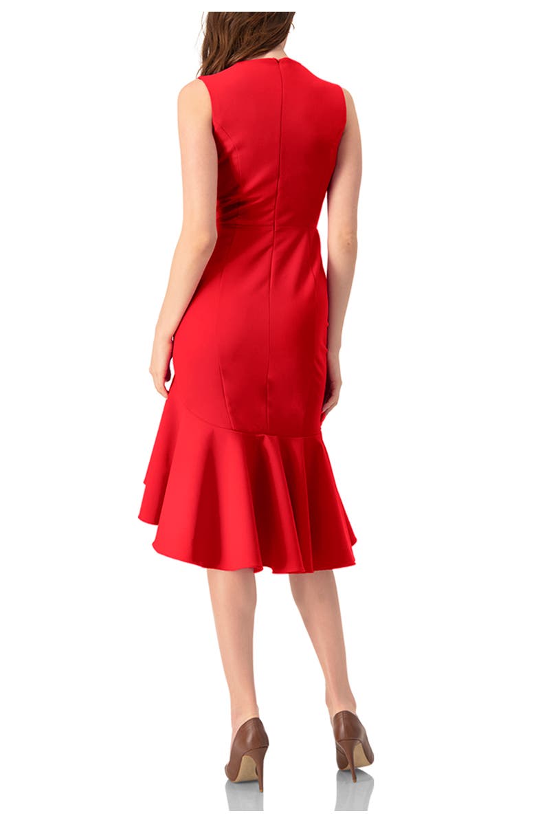 IVONNE Solid Mermaid Midi Dress, Alternate, color, Red